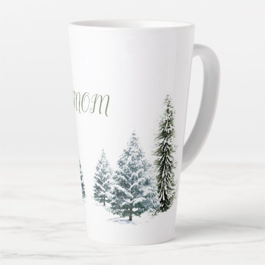 Personalisierte Winterlandschaft Latte Tasse (Rechte Ecke)
