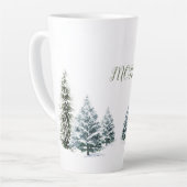 Personalisierte Winterlandschaft Latte Tasse (Linke Ecke)
