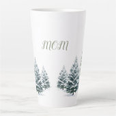 Personalisierte Winterlandschaft Latte Tasse (Vorderseite)