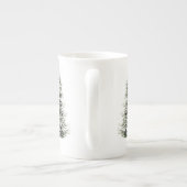 Personalisierte Winterlandschaft Porzellantasse (Rückseite)