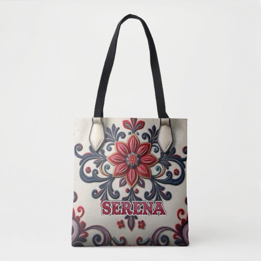 Personalisierte Winterrose: Tasche (Vorderseite)