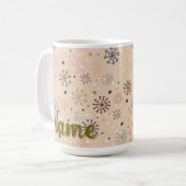 Personalisierte Winterschneeflocke Kaffeetasse (Vorderseite Links)
