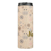 Personalisierte Winterschneeflocke Thermosbecher (Rückseite)