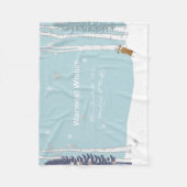 Personalisierte Winterschneeszene Fleecedecke (Vorderseite)