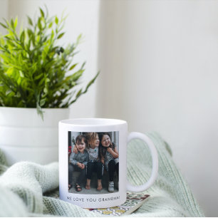 Personalisierte Wir lieben dich Oma Foto einfach Kaffeetasse