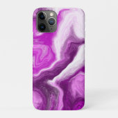 Personalisierte Wirbel aus Lila und weißem Marmor Case-Mate iPhone Hülle (Rückseite)