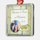 Personalisierte Wirbel für Ziermöbel für grünen A Ornament Aus Metall (Links)