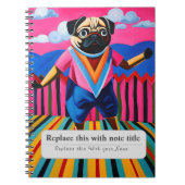 Personalisierte Wirbeltiere - Niedlicher Mops Notizblock (Vorderseite)