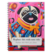 Personalisierte Wirbeltiere - Niedlicher Mops Notizblock (Vorderseite)