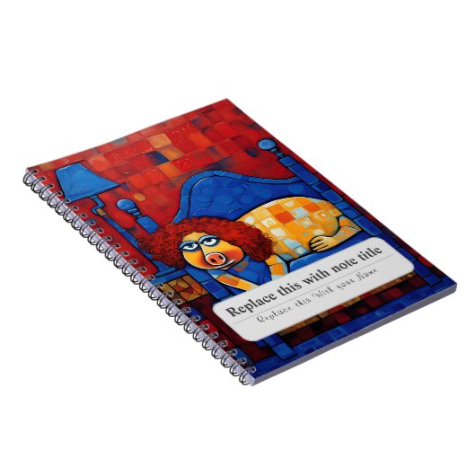 Personalisierte Wirbeltiere - Niedliches Schwein Notizblock (Rechte Seite)