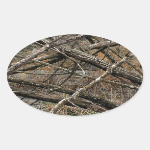 Personalisierte wirkliche Camouflage/Tarnung Ovaler Aufkleber