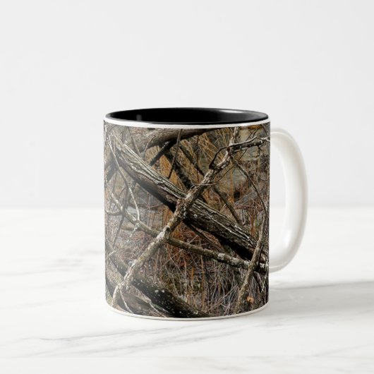 Personalisierte wirkliche Camouflage/Tarnung Zweifarbige Tasse (VorderseiteRechts)