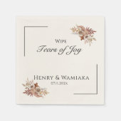 Personalisierte Wischereien Boho Wedding Serviette (Vorderseite)