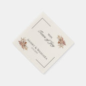 Personalisierte Wischereien Boho Wedding Serviette (Ecke)