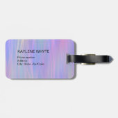 Personalisierte Wispy-Regenbogen-Gepäckmarke Gepäckanhänger (Rückseite horizontal)