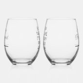 Personalisierte Witzrente Weinglas Ohne Stiel (Links)