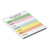 Personalisierte Woche für Notizblock (angewinkelt)