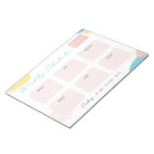 Personalisierte wöchentliche Kinderplanperiode Notizblock (angewinkelt)