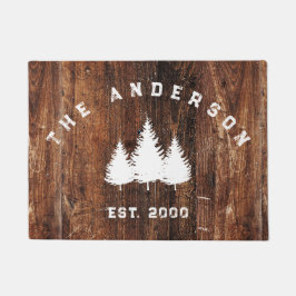 Personalisierte Wohngestaltung Rustikales Holz Fußmatte