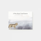 Personalisierte Wolf Blauer Wolken Post-it Klebezettel (Vorderseite)