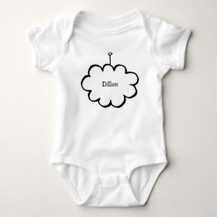 Personalisierte Wolke an einer Schnur Baby Strampler