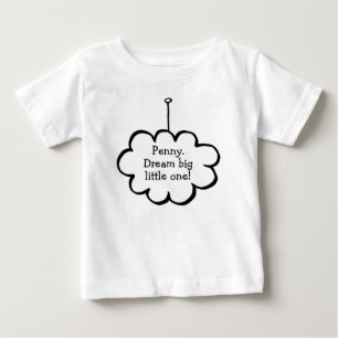 Personalisierte Wolke an einer Schnur Baby T-shirt