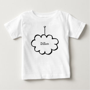 Personalisierte Wolke an einer Schnur Baby T-shirt