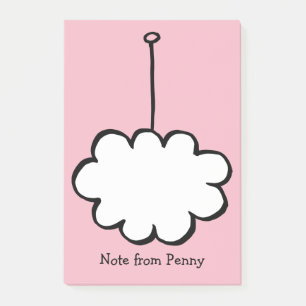 Personalisierte Wolke an einer Schnur Post-it Klebezettel