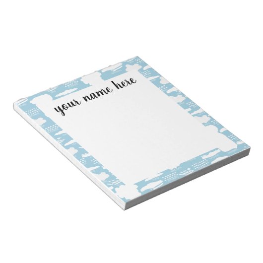 Personalisierte Wolken Notepad Notizblock (angewinkelt)