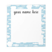 Personalisierte Wolken Notepad Notizblock (Vorderseite)