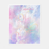 Personalisierte Wolken und Sterne Nickerchen Decke (Vorderseite)