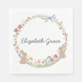 Personalisierte Woodland Babydusche Napkins Serviette (Vorderseite)