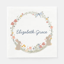 Personalisierte Woodland Babydusche Napkins