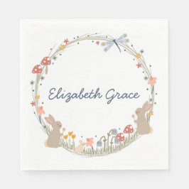 Personalisierte Woodland Babydusche Napkins Serviette