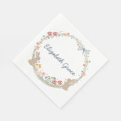 Personalisierte Woodland Babydusche Napkins Serviette (Ecke)