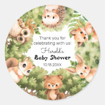 Personalisierte Woodland Boy Baby Duschfavoriten