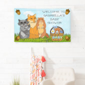 Personalisierte Woodland Creatures Boy Baby Shoote Banner (Insitu)