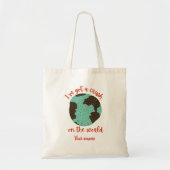 Personalisierte World Map Travel Backpacker Tote B Tragetasche (Vorne)