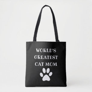 Personalisierte World's Greatest Cat Mom Benutzerd Tasche