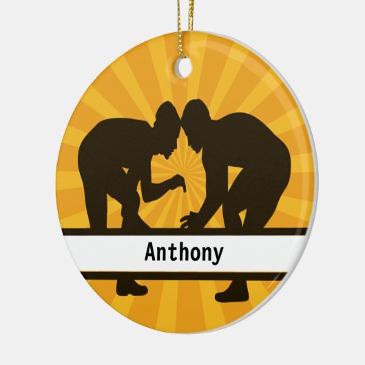 Personalisierte Wrestler Weihnachtsschmuck (Links)