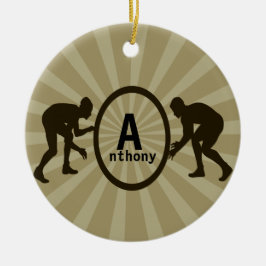 Personalisierte Wrestler Weihnachtsschmuck