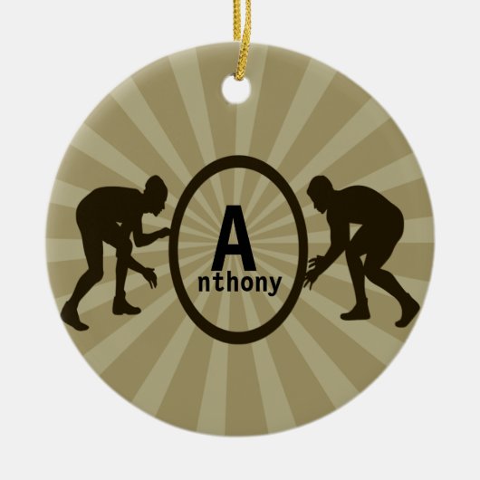 Personalisierte Wrestler Weihnachtsschmuck (Vorne)