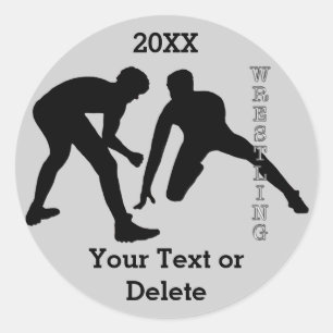 Personalisierte Wrestling-Aufkleber für Jungen Runder Aufkleber