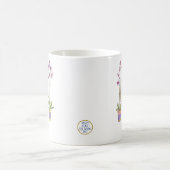 Personalisierte wunderliche getopfte violette Orch Kaffeetasse (Mittel)