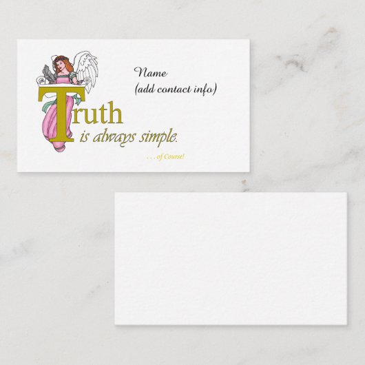 Personalisierte Wundermeme Engel-Blesscard Visitenkarte (Vorne/Hinten)