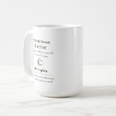 Personalisierte Würdigung eines wirklich großartig Kaffeetasse (Vorderseite Links)
