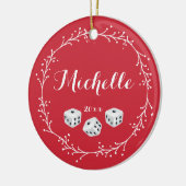 Personalisierte Würfel Keramikornament (Links)