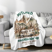 Personalisierte Wurfpaare Hochzeitsdecke, Camp Sherpadecke