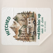 Personalisierte Wurfpaare Hochzeitsdecke, Camp Sherpadecke (Vorderseite (Horizontal))