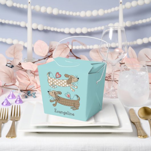 Personalisierte Wurst Hunde Dackel Geschenkschachtel (Hochzeit)